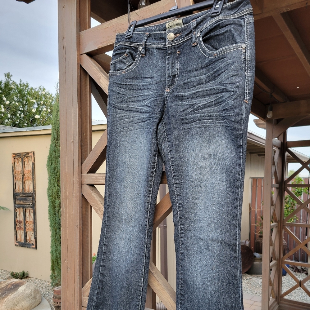 Ladies Earl Jeans Ladies 8 Petite Rhinestone Accents